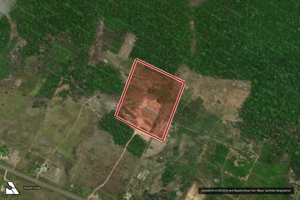 Imagem de satélite de Infração Ambiental em Cantá - RR