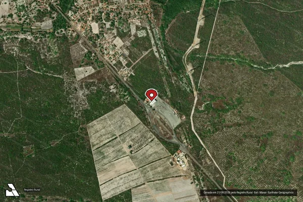 Imagem de satélite — Embargo IBAMA — Infração Ambiental - Aracati/CE