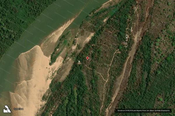 Imagem de satélite — Embargo IBAMA — Infração da Flora - Aruanã/GO