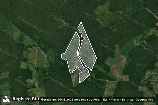 Imagem de satélite de Infração Ambiental em Humaitá - AM
