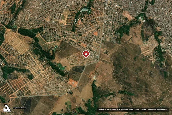 Imagem de satélite — Embargo IBAMA — Infração da Fauna — Aparecida De Goiânia/GO
