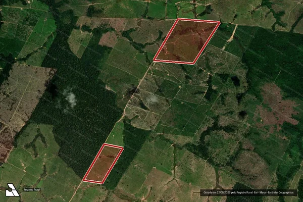 Imagem de satélite de Infração da Flora em Nova Mamoré - RO