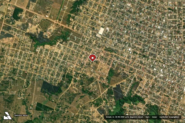 Imagem de satélite de Infração Ambiental em Buritis - RO (marcador da localização)