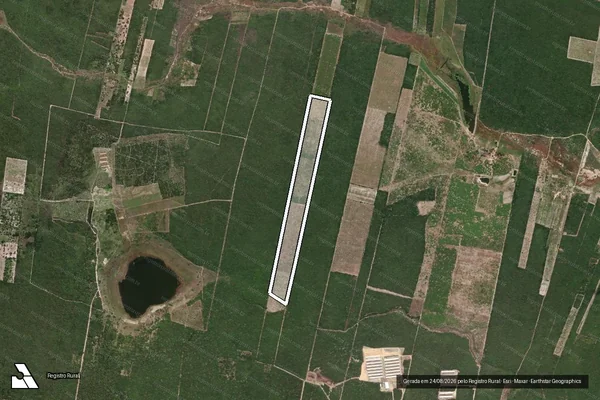 Imagem de satélite — Embargo IBAMA — Infração da Flora - Beberibe/CE