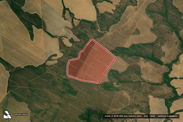 Imagem de satélite de Infração da Flora em Água Boa - MT