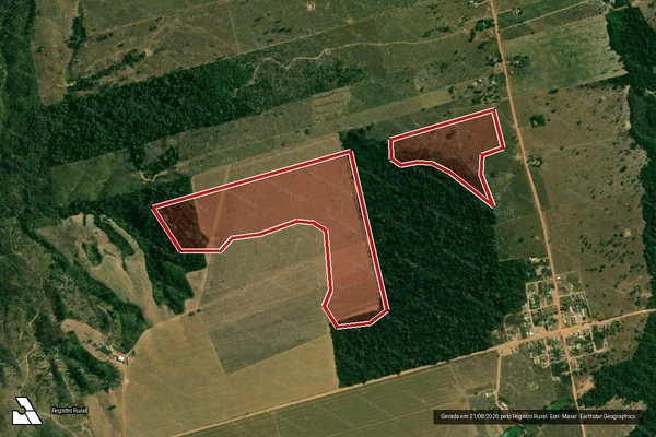 Imagem de satélite de Infração Ambiental em Nova Mamoré - RO