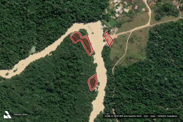 Imagem de satélite de Infração Ambiental em Itaituba - PA
