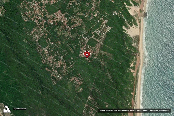Imagem de satélite — Embargo IBAMA — Desmatamento - Tibau do Sul/RN