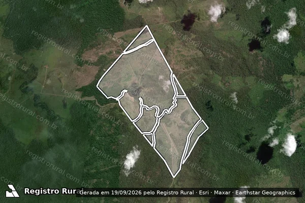 Imagem de satélite — Embargo IBAMA — Infração Ambiental - São Félix Do Xingu/PA