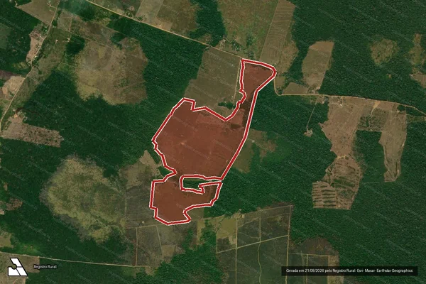 Imagem de satélite de Infração da Flora em Canutama - AM