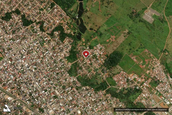 Imagem de satélite — Embargo IBAMA — Infração Ambiental - Jaru/RO