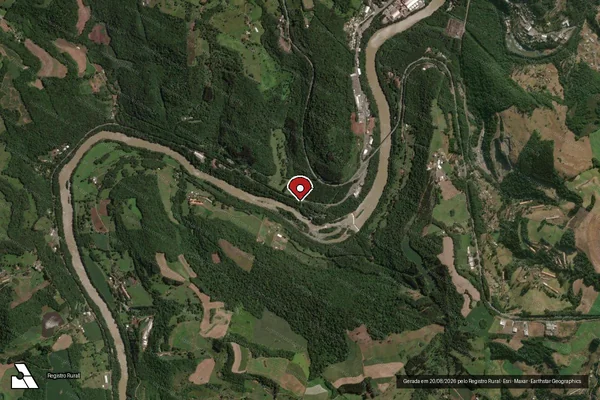 Imagem de satélite de Infração da Fauna em Florianópolis - SC (marcador da localização)