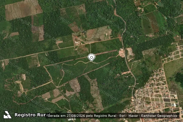 Imagem de satélite de Infração Ambiental em Uruará - PA (marcador da localização)