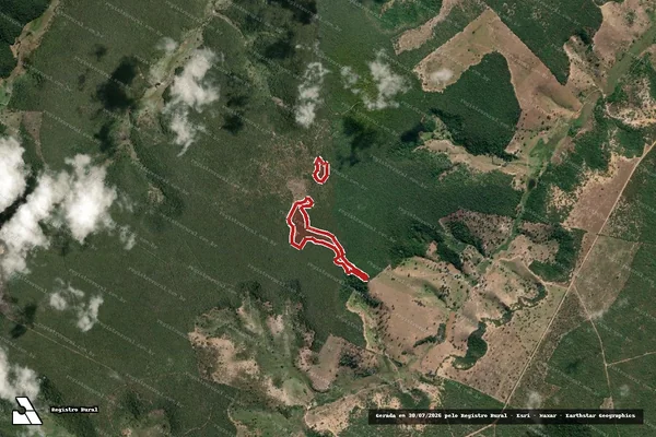 Imagem de satélite de Infração da Flora em Joaíma - MG