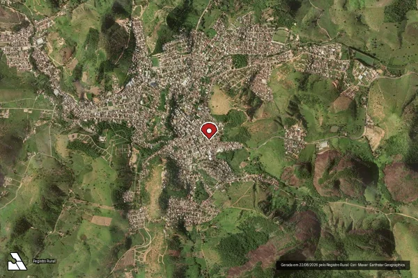 Imagem de satélite — Embargo IBAMA — Infração da Fauna - Mantena/MG