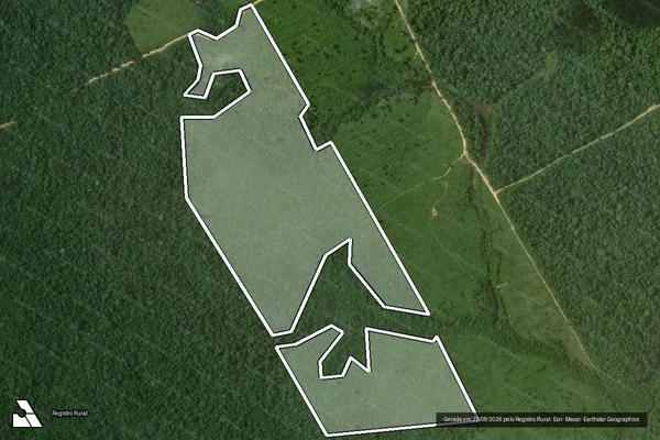 Imagem de satélite de Infração da Flora em Pacajá - PA