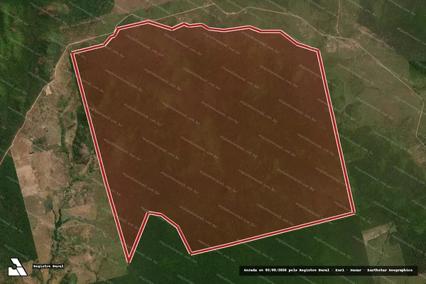 Imagem de satélite de Infração Ambiental em Santana do Araguaia - PA