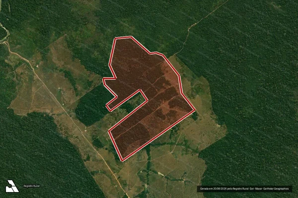 Imagem de satélite de Infração Ambiental em Lábrea - AM