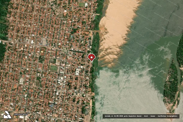 Imagem de satélite — Embargo IBAMA — Infração Ambiental — Conceição do Araguaia/PA