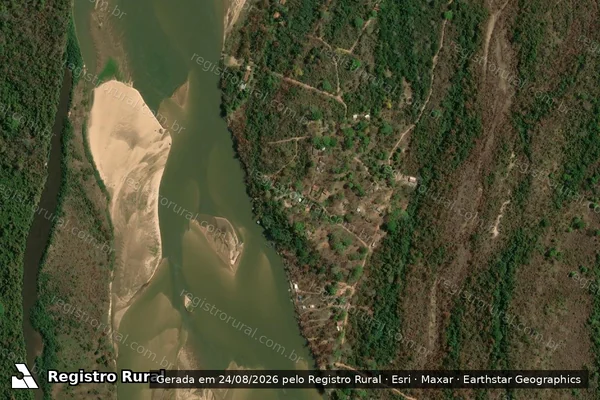 Imagem de satélite de Infração da Flora em Aruanã - GO