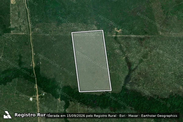 Imagem de satélite — Embargo IBAMA — Infração Ambiental - Boca do Acre/AM