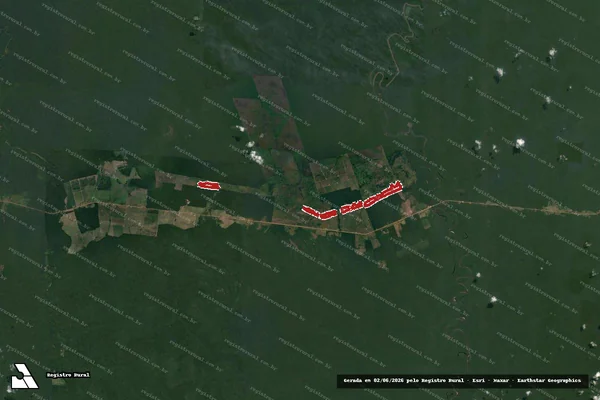 Imagem de satélite de Infração Ambiental em Canutama - AM