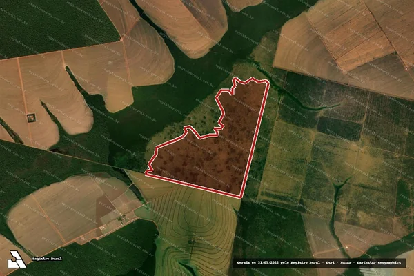 Imagem de satélite de Infração da Flora em Bom Jesus do Araguaia - MT