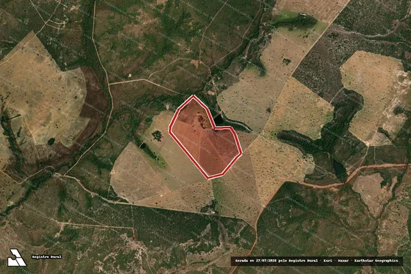Imagem de satélite — Embargo IBAMA — Infração da Flora - Ponte Alta do Bom Jesus/TO