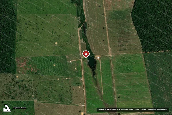 Imagem de satélite — Embargo Ambiental — Nova Mamoré/RO