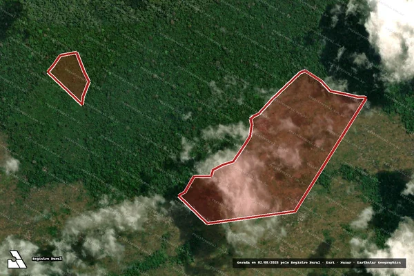 Imagem de satélite — Embargo IBAMA — Infração da Flora - Portel/PA