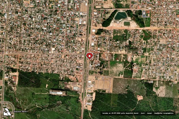 Imagem de satélite de Infração Ambiental em Guarantã do Norte - MT (marcador da localização)
