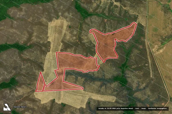 Imagem de satélite — Embargo IBAMA — Infração da Flora — Santana/AP