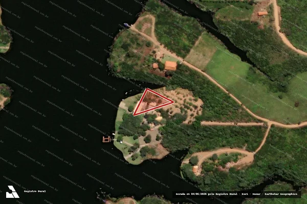 Imagem de satélite — Embargo IBAMA — Infração Ambiental — Crato/CE