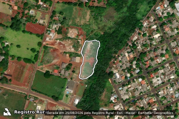 Imagem de satélite de Infração Ambiental em Santa Terezinha de Itaipu - PR