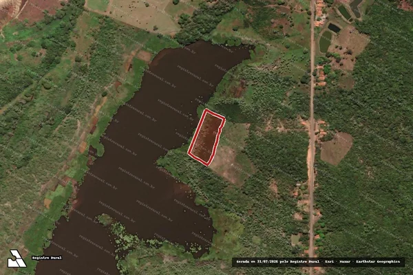 Imagem de satélite — Embargo IBAMA — Infração da Flora — Porto/PI