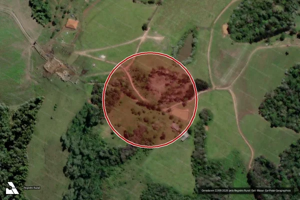 Imagem de satélite de Desmatamento em Santa Terezinha - SC