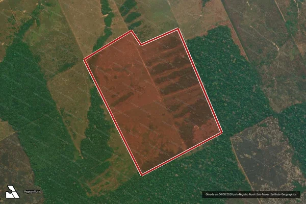 Imagem de satélite de Infração Ambiental em Lábrea - AM