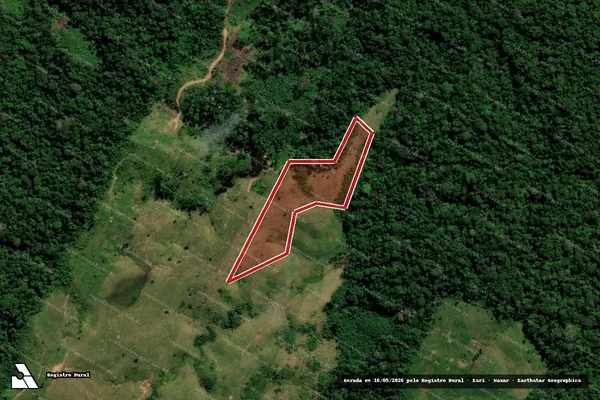 Imagem de satélite de Infração da Flora em Tarauacá - AC