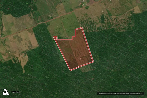 Imagem de satélite de Infração Ambiental em Rorainópolis - RR