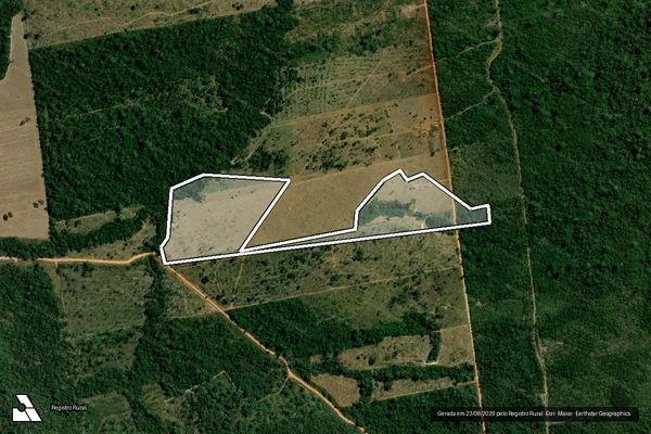 Imagem de satélite de Infração da Flora em Paranaíta - MT