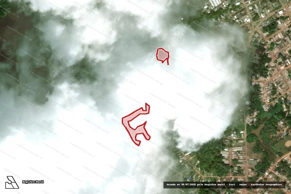 Imagem de satélite — Embargo IBAMA — Infração da Flora — Oiapoque/AP