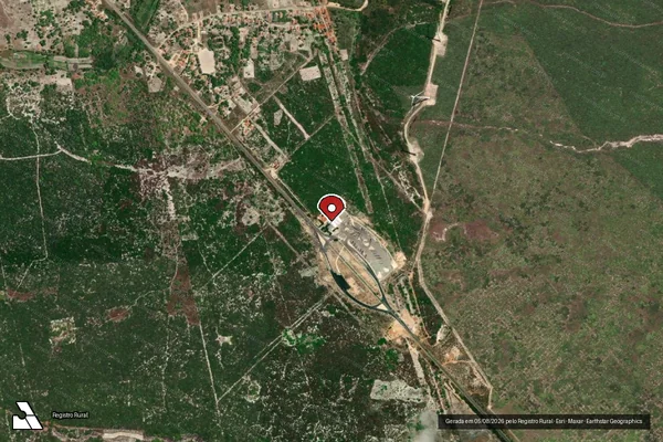 Imagem de satélite — Embargo IBAMA — Infração Ambiental - Aracati/CE