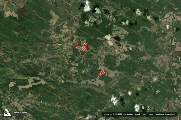 Imagem de satélite de Infração Ambiental em Santa Cruz Cabrália - BA