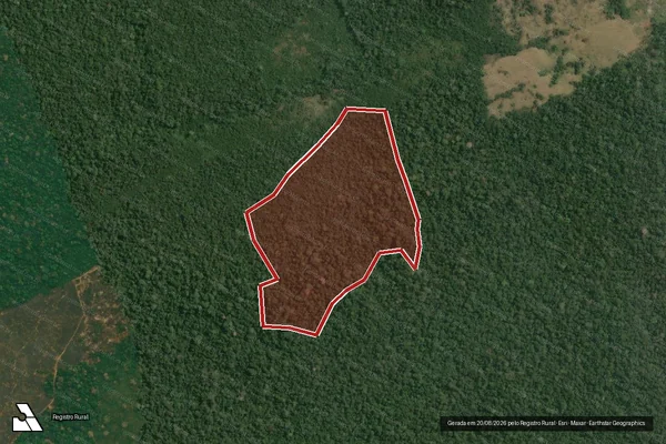 Imagem de satélite de Infração Ambiental em Lábrea - AM