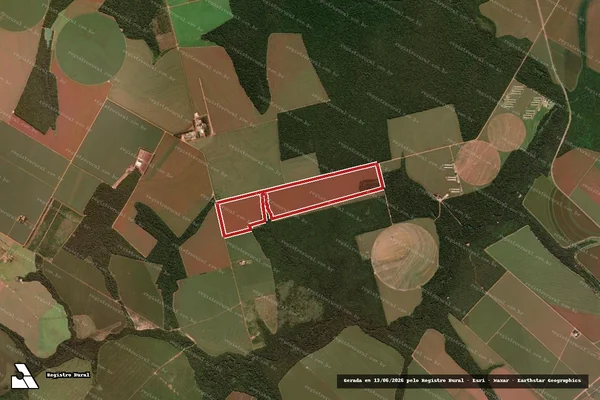 Imagem de satélite de Infração da Flora em Tapurah - MT