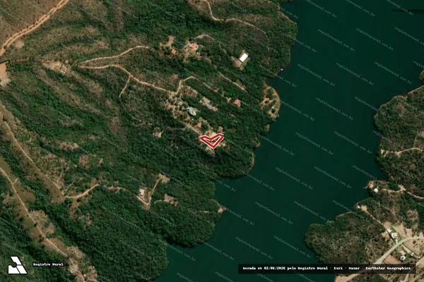 Imagem de satélite — Embargo IBAMA — Infração da Flora — Luziânia/GO