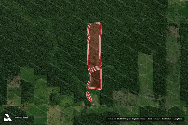 Imagem de satélite — Embargo Ambiental - Candeias do Jamari/RO