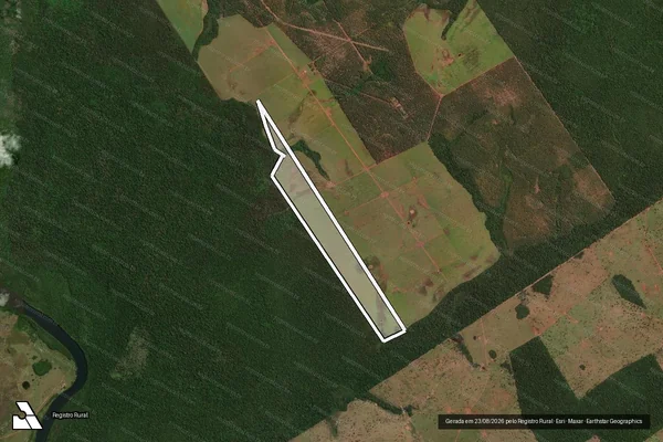Imagem de satélite — Embargo Ambiental - Brasnorte/MT