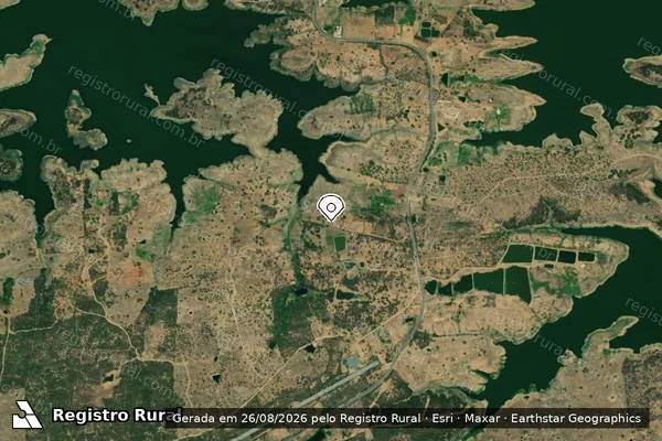 Imagem de satélite — Embargo IBAMA — Infração Ambiental - Coremas/PB