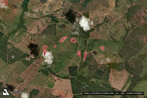 Imagem de satélite de Infração da Flora em São Miguel do Araguaia - GO